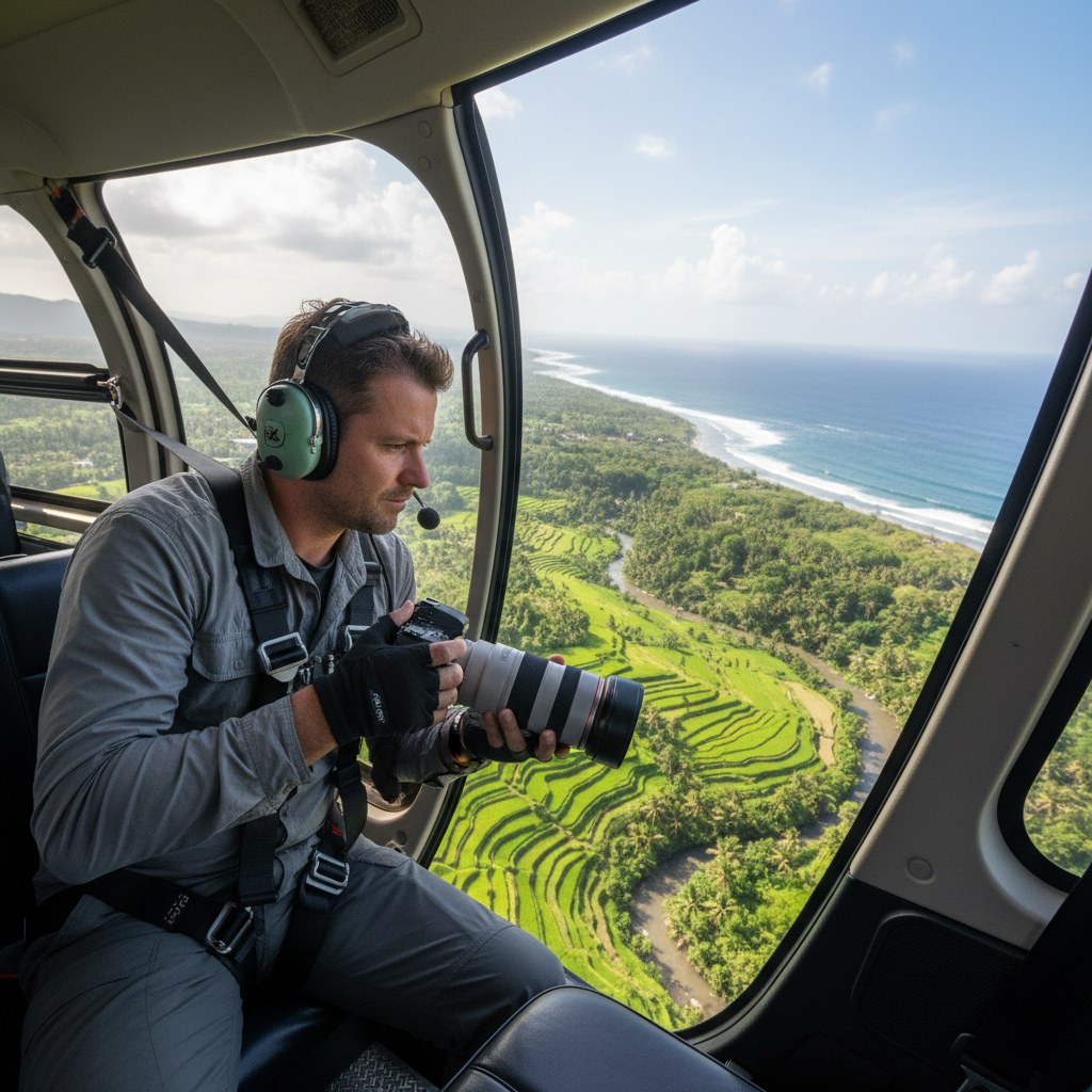Photography Flight - 60 min helicopter tour over Bali